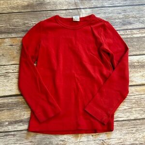 J. Crew Crewcuts Girls Red Long-Sleeved Shirt- Size 4/5